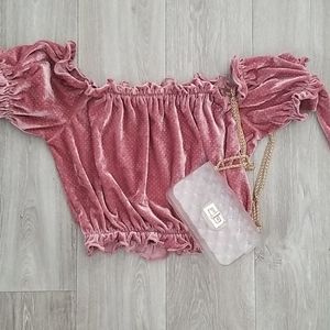Pink crop top